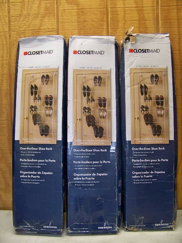 lot 389 image: 3 ClosetMaid Over the Door Shoe Racks