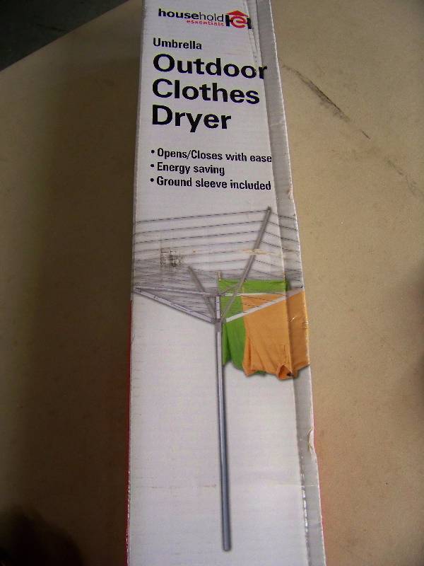 lot 447 image: Outdoor Essentials Umbrella Style Outdoor Clothes Dryer