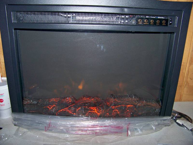 lot 494 image: 26 Curved LED Electric Fireplace with Remote