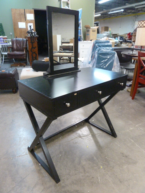lot 231 image: BLACK VANITY - missing side mirrors
