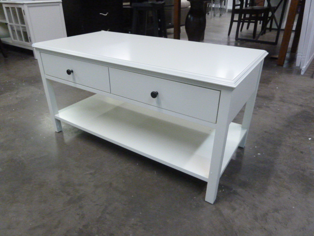 lot 203 image: WHITE COFFEE TABLE
