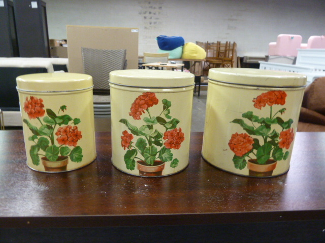 lot 1202 image: VINTAGE CANNISTER LOT