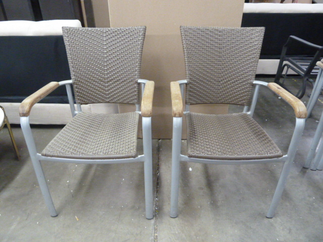 lot 28 image: PAIR OF OUTDOOR CHAIRS