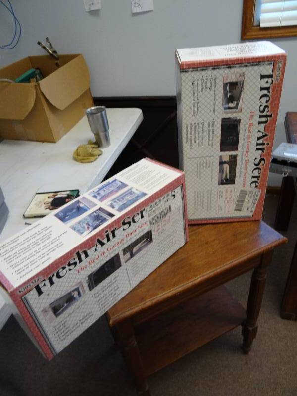 lot 2916 image: (2) Fresh Air Garage Door Screens New Sealed in Box