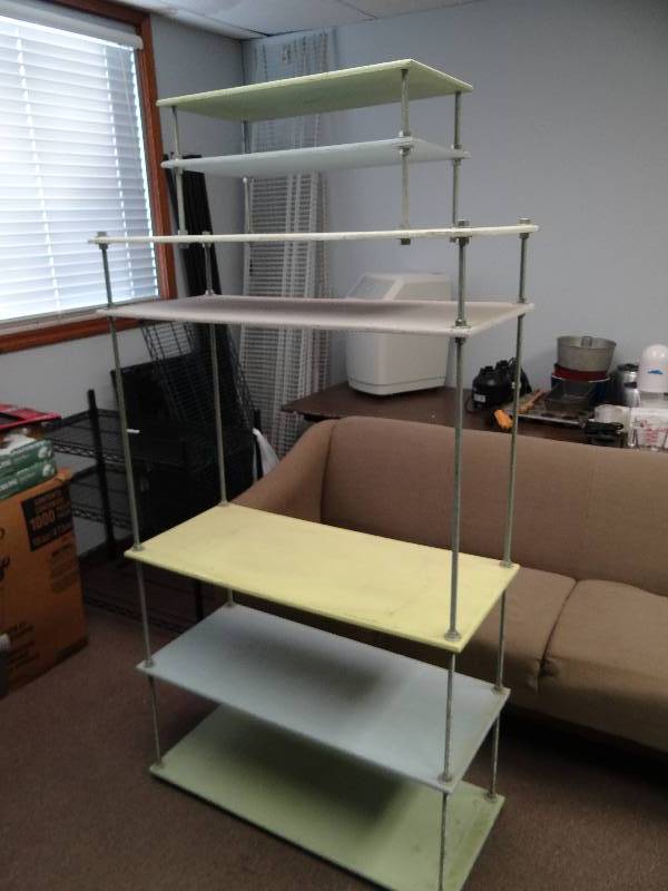 lot 2958 image: 7 Tier Fully Adjustable Custom Made Shelving System