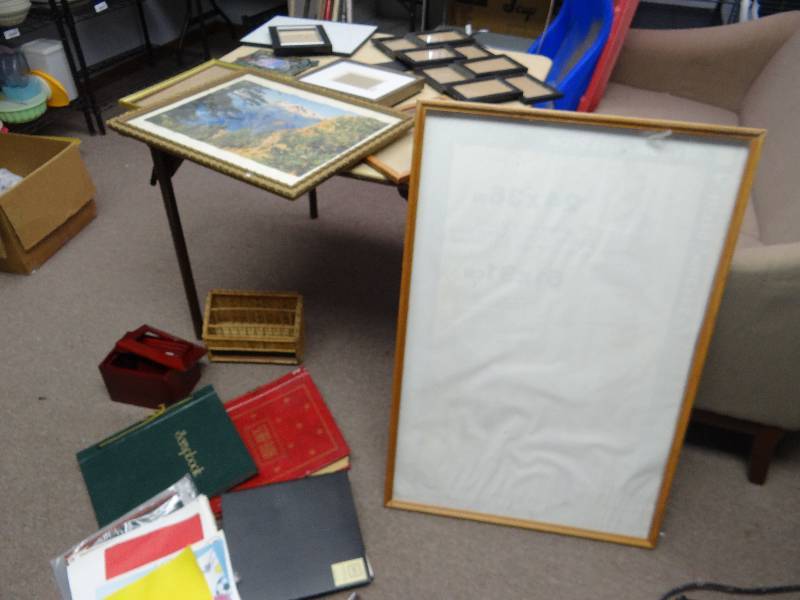 lot 2979 image: Large Assorted Lot of Picture Frames w Photo Albums