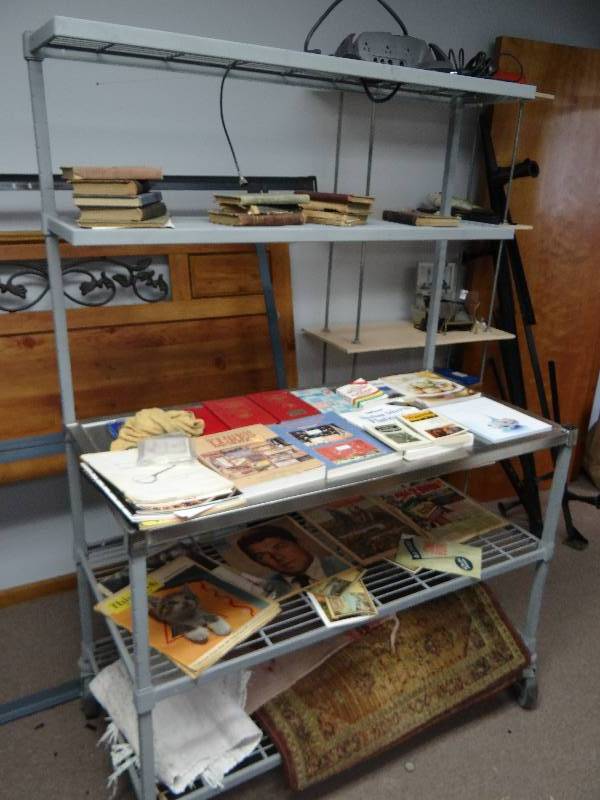lot 2983 image: Large Assortment of 100 Year old School Books Contents of Shelf Only