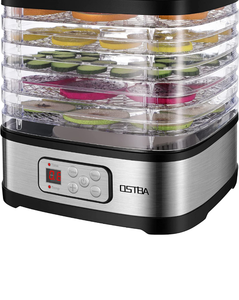 lot 6303 image: Retail $69.99 OSTBA Food Dehydrator Machine Adjustable Temperature & 72H Timer, 5-Tray