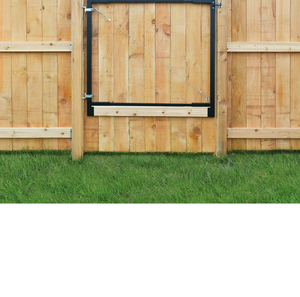 lot 6305 image: Retail $88.98. Adjust-A-Gate - Steel Frame DIY Gate Building Kit - Fits gates 36�� to 72�� wide, up to 6�� tall - New Black Color - AG72LTP