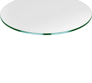 lot 6309 image: Retail $71.00 26 Inch Round Glass Table Top - Tempered - 14 Inch Thick - Flat Polished