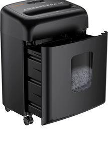lot 6311 image: Retail $65.99 bonsaii Shredder for Home Office, Micro Cut Paper and Credit Card Shredder, 10 Sheet Paper