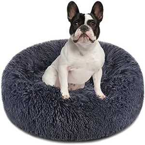 lot 6330 image: Calming Dog Bed Fluffy, Dog Bed for Small Medium Large Dogs, Anti Anxiety Pet Bed,