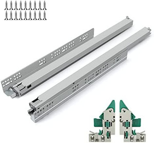 lot 6354 image: homdiy 22 Inch Soft Close Drawer Slides, 1 Pair Full Extension Concealed Bottom Mount Drawer Slides for Drawer, Kitchen, 100lbs Capacity