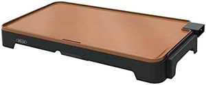 lot 6357 image: BELLA GH-8007 XL Electric Ceramic Titanium Griddle 12 x 22 Inch Copper