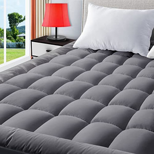 lot 6364 image: Cohome Mattress cover, cool mattress topper, Gray Size 64x88 inches