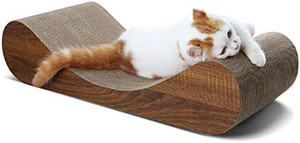 lot 6370 image: FluffyDream Bone Cat Scratcher Cardboard Lounge Bed