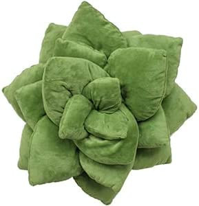 lot 7303 image: Green Philosophy Co. Plush Leaf Pillow - 3D Accent Succulent Leaf Throw Pillow for Couch Sofa Living Room Home Decor for Plant Lovers, Garden Lovers, Green Thumb Family & Friends