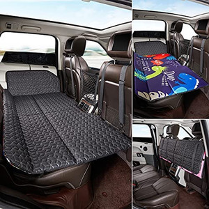 lot 7317 image: ABE Non-Inflatable Car Mattress,Double-Sided Folding Car Bed Mattress SUV,Portable SUV Mattress, Car Camping Mattress Back Seat,Car Travel Camping Mattress for Sleeping(Dinosaur World)
