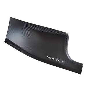 lot 7322 image: Retail $79.99 Tesla Model Y Door Sill Protector Carbon Fiber ABS Rear Door Accessories 2022 2021 2020 Fit 5 Seater Flocking Car