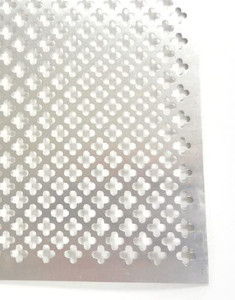lot 7336 image: M-D Hobby & Craft 57-324 M-D Building Products 57324 Decorative Aluminum Metal Sheet 12 x 24-inch, Cloverleaf, Silver, Pack of 1
