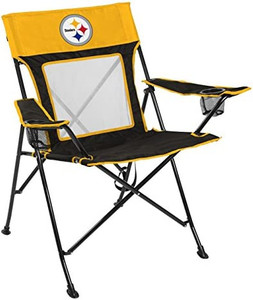 lot 7346 image: Rawlings NFL Game Changer Large Folding Tailgating and Camping Chair, with Carrying Case, Pittsburgh Steelers, Yellow