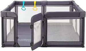 lot 7348 image: Baby Playpen, Large Play Pens for Babies and Toddlers, Baby Gate Playpen Play Center Yard with Door, Baby Fence Play Area, Kids Play Pen(Grey)