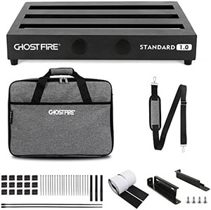 lot 7353 image: Ghost Fire Guitar Pedal Board Aluminum Alloy 2.75lb Effect Pedalboard 16.9x12 with Carry Bag,V series (V-STANDARD 1.0)