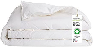 lot 7364 image: DELARA Organic Cotton Queen Duvet Insert �� White Down-Alternative Cotton Comforter �� Cotton Fill, All Season, Breathable