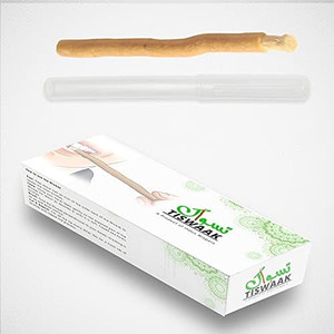 lot 7368 image: Tiswaak Pack of 12 Miswak Stick Natural Teeth Whitening Kit �� Muslim Natural Flavored Herbal Toothbrush Miswak Sticks Vacuum Sealed with Holder for Healthy Gums, Teeth & Fresher Breath  Pack of 12