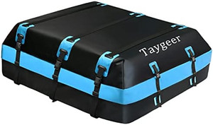 lot 7369 image: Rooftop Cargo Carrier, 21 Cubic Feet Waterproof Vehicle Soft-Shell Cargo Carrier with Reinforced Straps,Taygeer Car Top Carrier Roof Bag, SUV Roofbag Cargo Luggage Bag for All Cars withWithout Racks