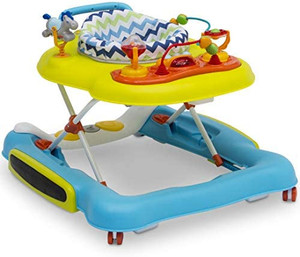 lot 7377 image: Delta Children 4-in-1 Discover & Play Musical Walker, BlueGreen