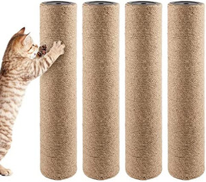 lot 8300 image: 4Pcs 15.7 � 3.3 Cat Scratching Post Replacement- Durable Cat Tree Scratch Post Refill Pole Parts with M8 Screws- Hemp Rope Scratcher Posts Cat Furniture Accessories for Kittens Cat Tree Tower
