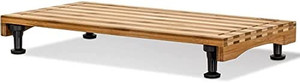 lot 8301 image: Stovetop Cover Bamboo Cutting Board  Premium, Sustainable, Expands Kitchen Space, Easy to Clean - with Adjustable Legs and Juice Grooves