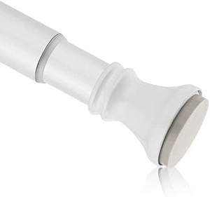 lot 8315 image: Amazer Spring Tension Shower Curtain Rod, 42 - 72 Inches Rust-Resistance Shower Curtain Rod Bathroom Rod, White