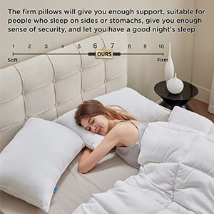 lot 8317 image: Bedsure Standard Pillows Size Set of 2 - Premium Down Alternative Hotel Bed Pillows - Soft Standard Pillows 2 Pack for Side and Back Sleeper (20x26 inches)