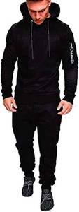 lot 8328 image: Medbyliv Mens Sweatsuits 2 Piece Tracksuit Sets Casual Comfy Camo Jogging Suits for Men Sports Suit Activewear Black-2XL