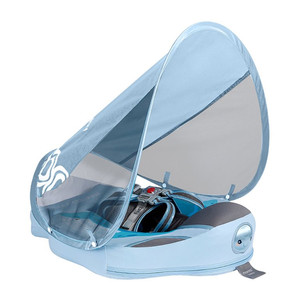 lot 8336 image: $$156 RETAIL--Mambobaby B503-26 Non-Inflatable Baby Swimming Pool Float Ring Swim Trainer with UPF50 Sun Protection Canopy for 3-24 Months Infants Toddlers