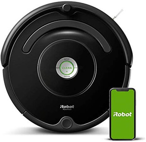 lot 8345 image: $$174 RETAIL--iRobot Roomba 671 Robot Vacuum with Wi-Fi Connectivity, Works with Alexa, Good for Pet Hair, Carpets, and Hard Floors
