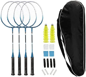 lot 8346 image: Badminton Rackets Set of 4 for Backyard Sports Adults Kids Family Racquets