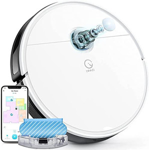 lot 8364 image: $$349 RETAIL--yeedi vac max Robot Vacuum and Mop Combo, 3000Pa Suction, 200Mins Runtime with Clean Schedule, Smart Mapping and Carpet Detection, Editable Map, Virtual Boundary, Perfect for Hard Floor Cleaning