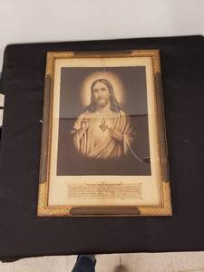 lot 5448 image: antique picture in antique frame