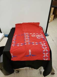 lot 5611 image: double width hand woven tablecloth