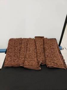 lot 5645 image: set 6 retro brown hand towels