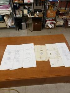 lot 5670 image: lot of cross stitch table cloths ready to sew