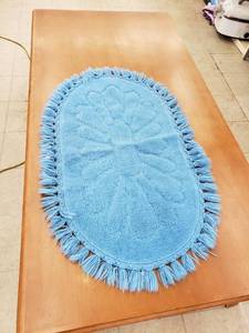 lot 5678 image: oval blue rug