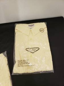 lot 5707 image: yellow button up shirts sz XXL NET