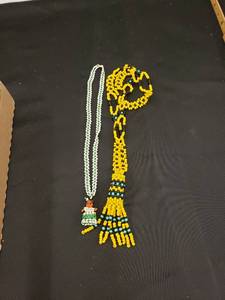 lot 5772 image: pair hand made bead necklaces