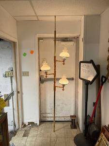 lot 8532 image: vintage floor to ceiling lamp