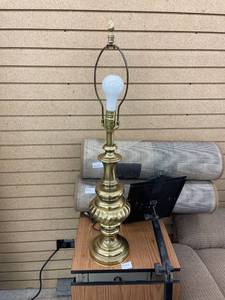 lot 8551 image: solid brass lamp
