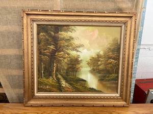 lot 8601 image: vintage oil painting